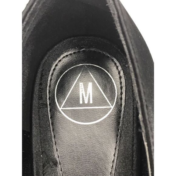 Missguided Black Satin Stiletto Heels Pumps Size 8 - Picture 10 of 10